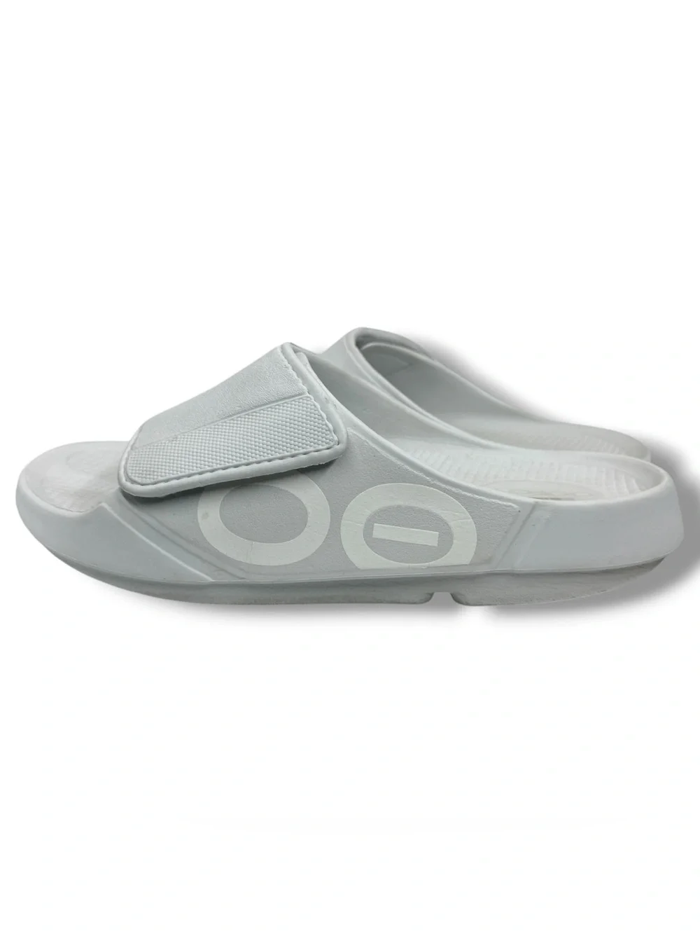 OOFOS OOahh Sport Flex Recovery Sandals Men’s 10 Women’s 12 Adjustable White